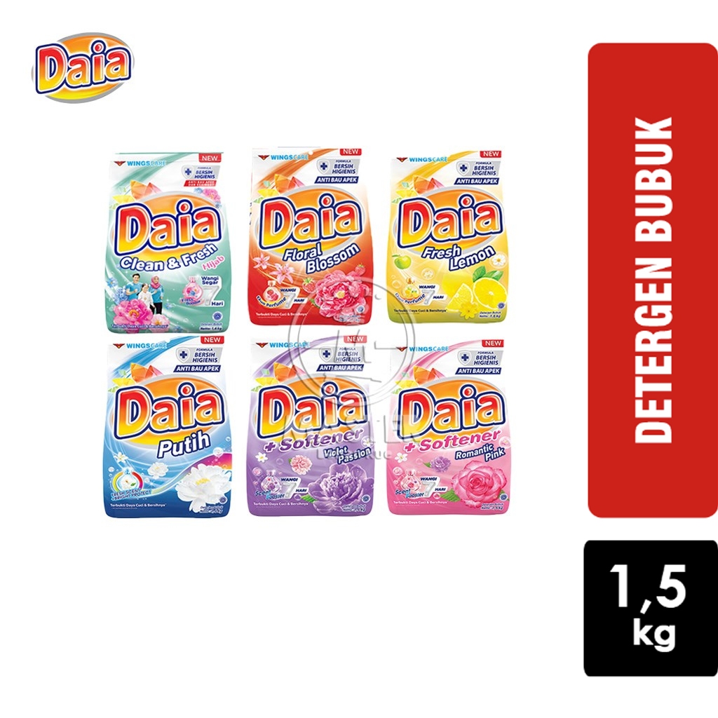 Deterjen Bubuk DAIA / Sabun Cuci Baju All Varian [1,5 Kg]