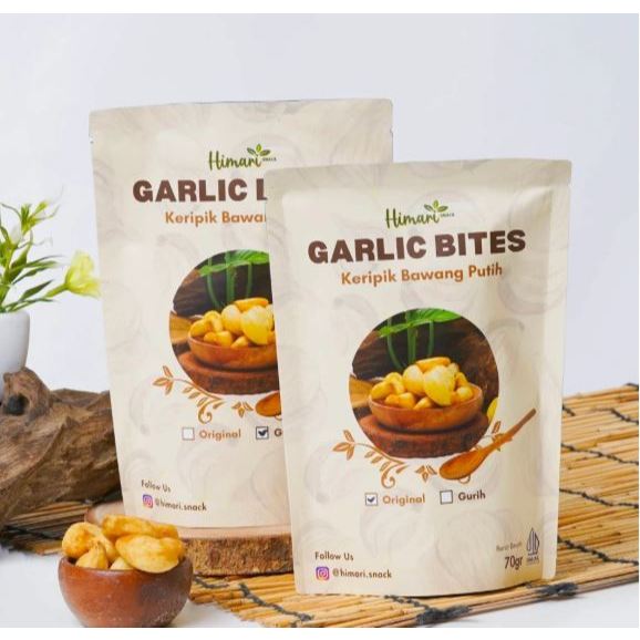 Himari Keripik Bawang Putih Utuh Garlic Bites Produk Lokal Cemilan Crispy Kripik Kering STOK TERBATA