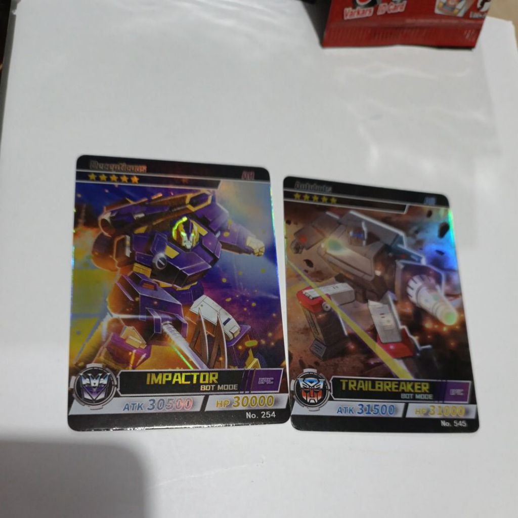 Kartu Transformers Decepticons dan Autobots pilihan