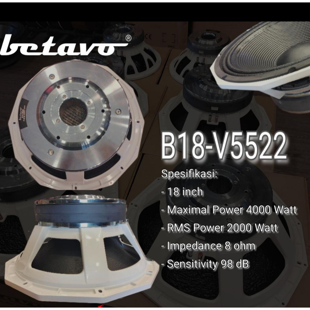 SUBWOOFER PROFESSIONAL BETAVO 18inch B18 -V5522 Original