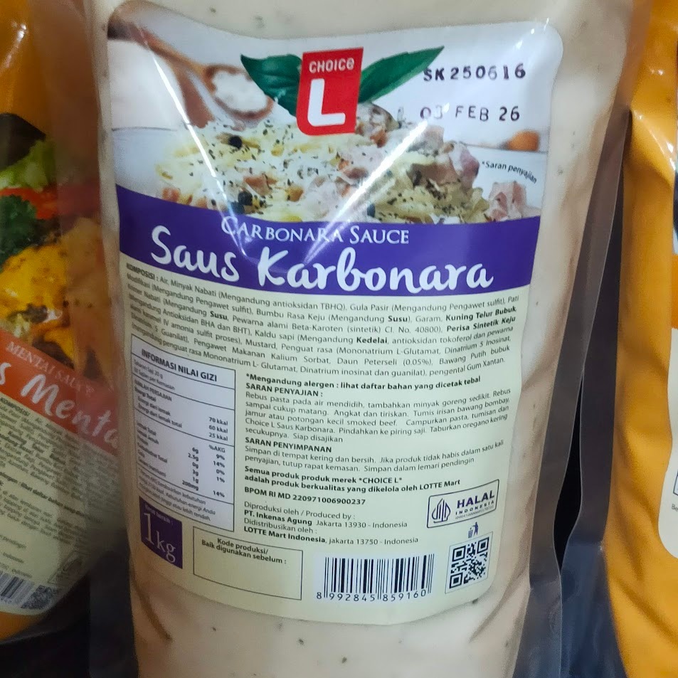 SAUS KARBONARA CHOICE L - SAUCE CARBONARA 1kg