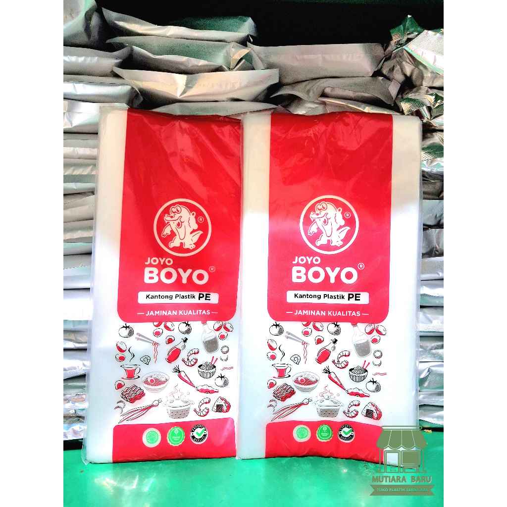 (ISI 50 PCS) PLASTIK/Kantong Plastik PE kiloan JOYO BOYO 250gr ukuran 12x25 dan 15x30 Satuan dan 1 P