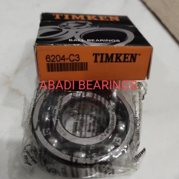 BEARING POLOS TANPA TUTUP 6204 C3/6204C3 TIMKEN