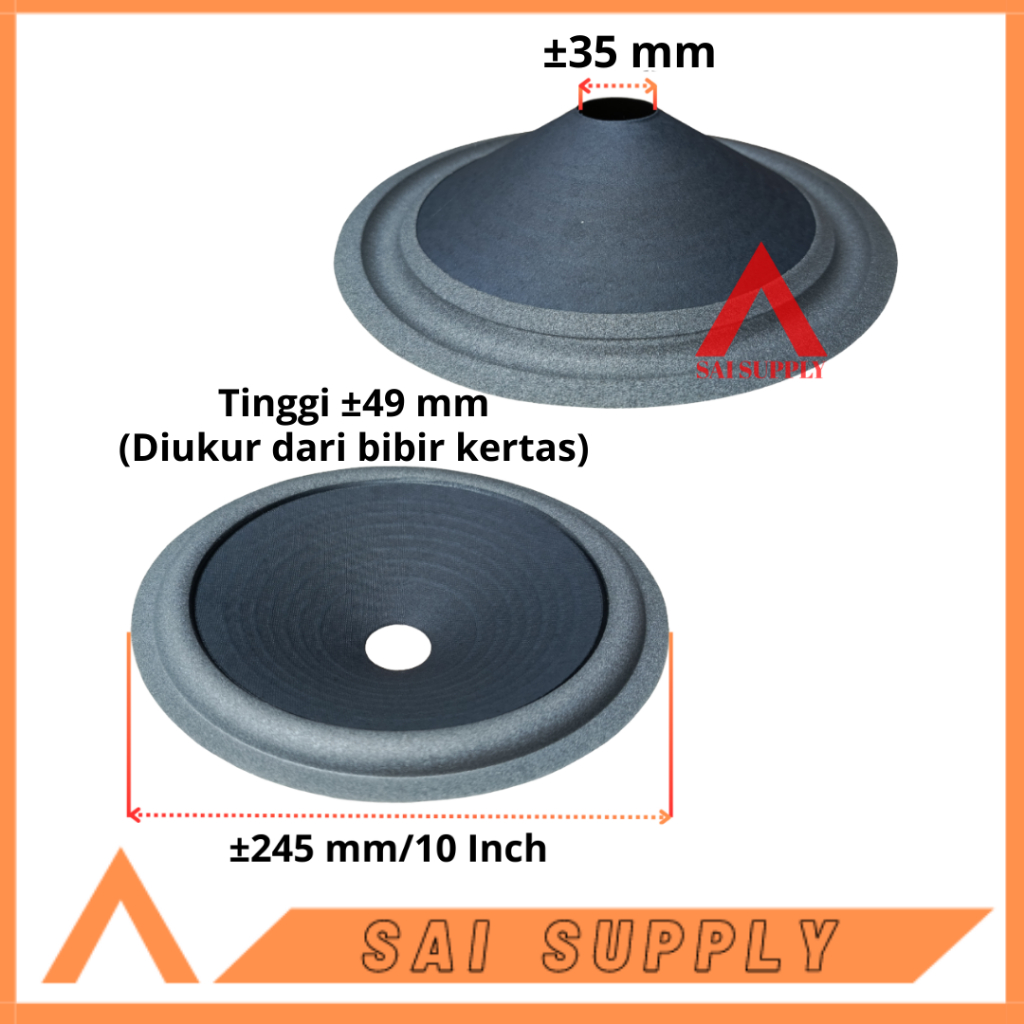 DAUN KERTAS SPAKER 10INCH WOFER KERTAS SPIKER 10 INCH DAUN SPEAKER 10IN FULLRANGE KERTAS SPIKER 10 I