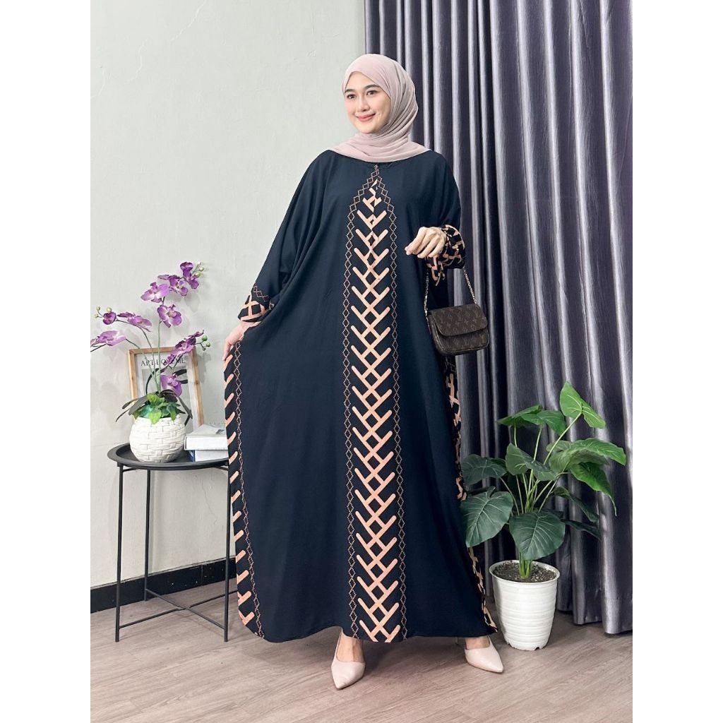 Kaftan Gamis Rayon Premium Modern Terbaru Gamis Kaftan Rayon jumbo