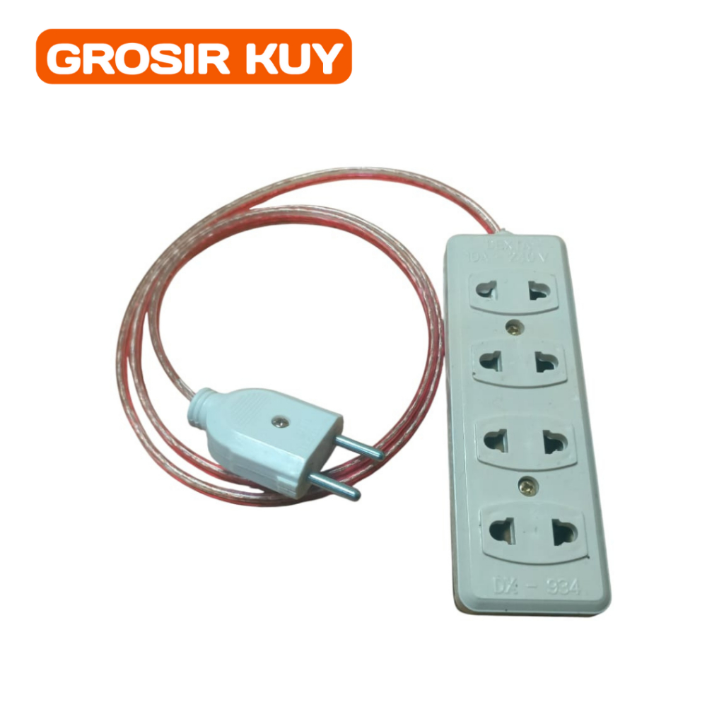 Stop kontak pendek roll sambungan kabel 1 meter isi 2 3 4 lubang