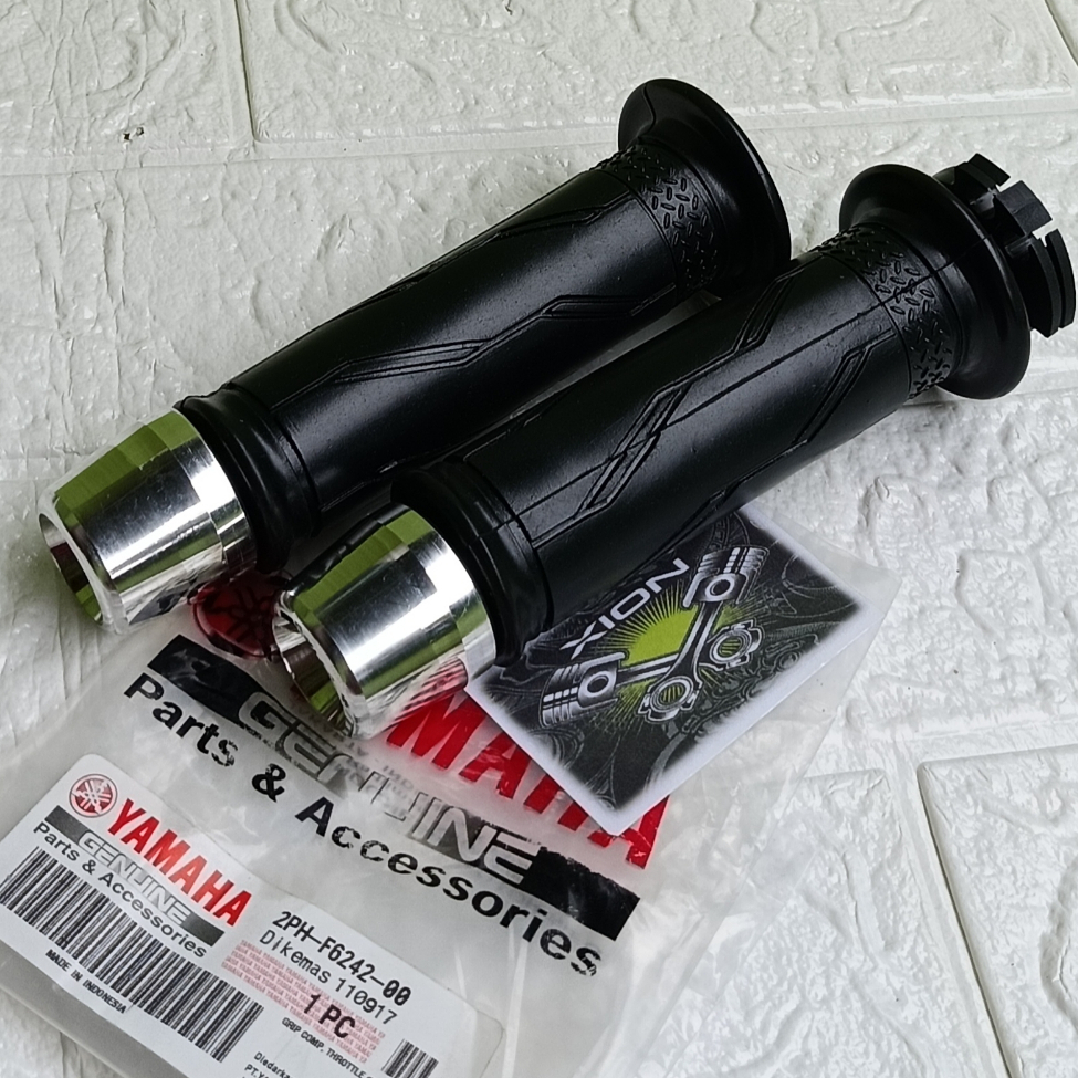 HANDGRIP HANDFAT KARET STANG GAS (1 SET) MIO J XEON, MIO M3,MIO SOUL GT 125, FINO 125, XRIDE 125 2PH