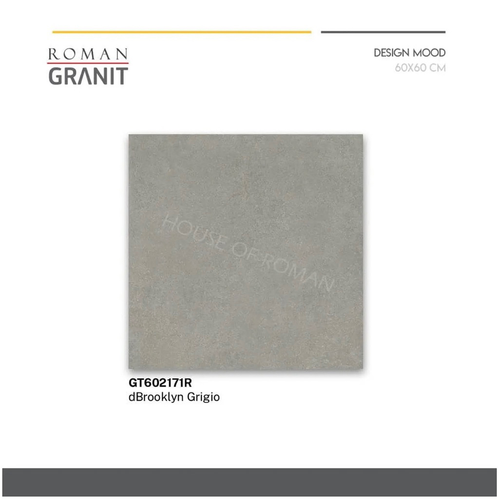 Roman Granit dBrooklyn Grigio/Granit 60x60 Industrial/Keramik Abu Motif Semen Acian
