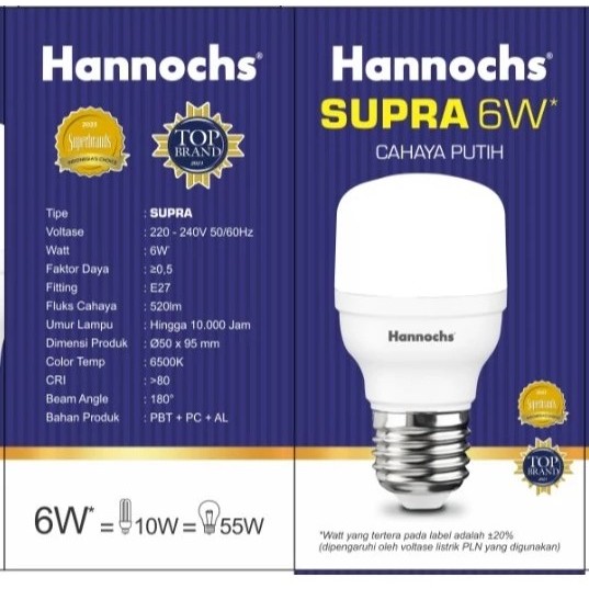 Hannochs Supra LED 6W-50W 10,000H 6500K