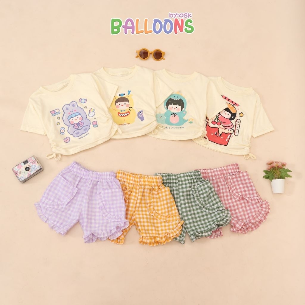 Setelan Baju Anak Perempuan Chika One Set Anak Cewek Usia 1-5 Tahun