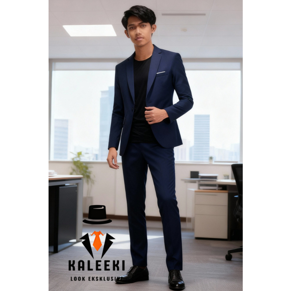 Setelan Jas Pria - Setelan Pria Kantor - Jas dan Celanan Pria Kantoran - Setelan Jas Pria Slimfit