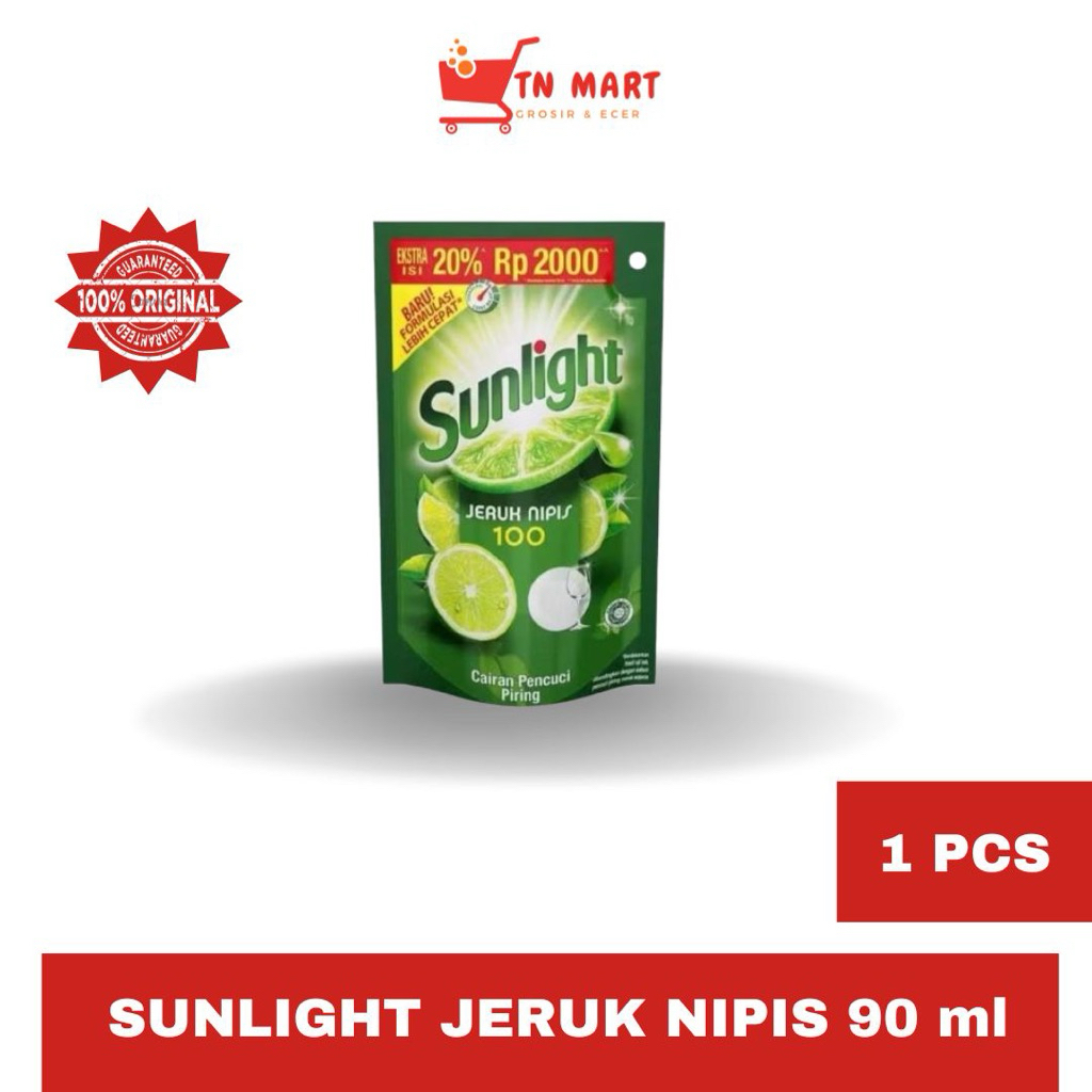 SUNLIGHT 90 ML / Sunlight Sabun Cuci Piring 90ml/ Sabun Cuci Piring Sunlight Jeruk Nipis 90 ml
