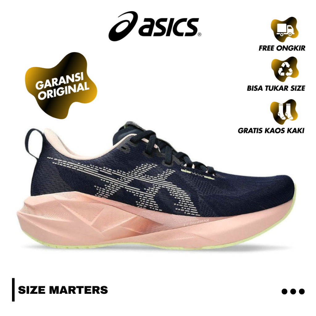 Sepatu Running Wanita Novablast 5 – Midnight Breeze Navy Peach