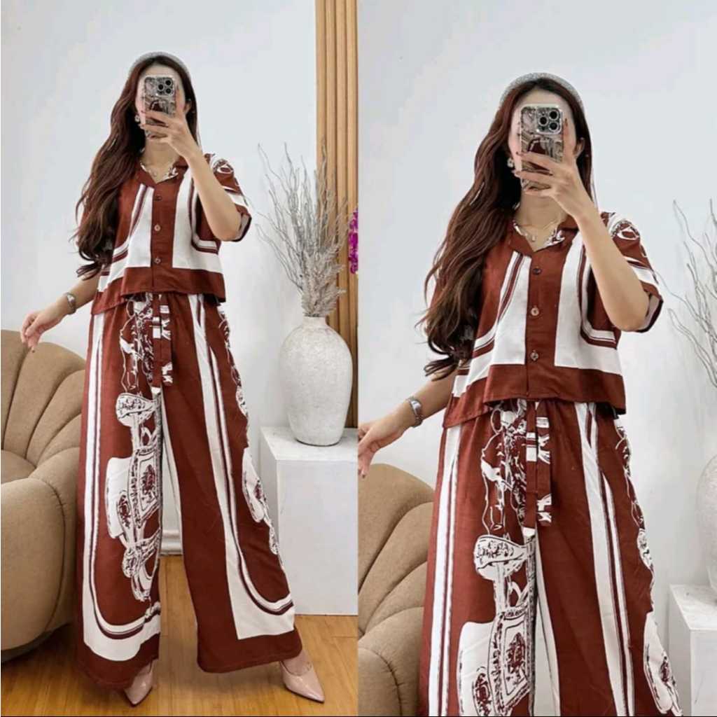 Maudy Set / Setelan Balon Viral / Setelan Rayon Terbaru / One set Lengan Balon