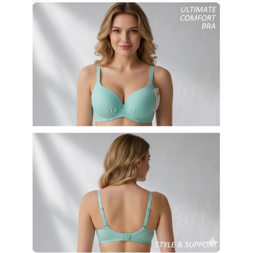 bra weishuni pake kawat dengan busa tebal cup besar bahan nylon polyster