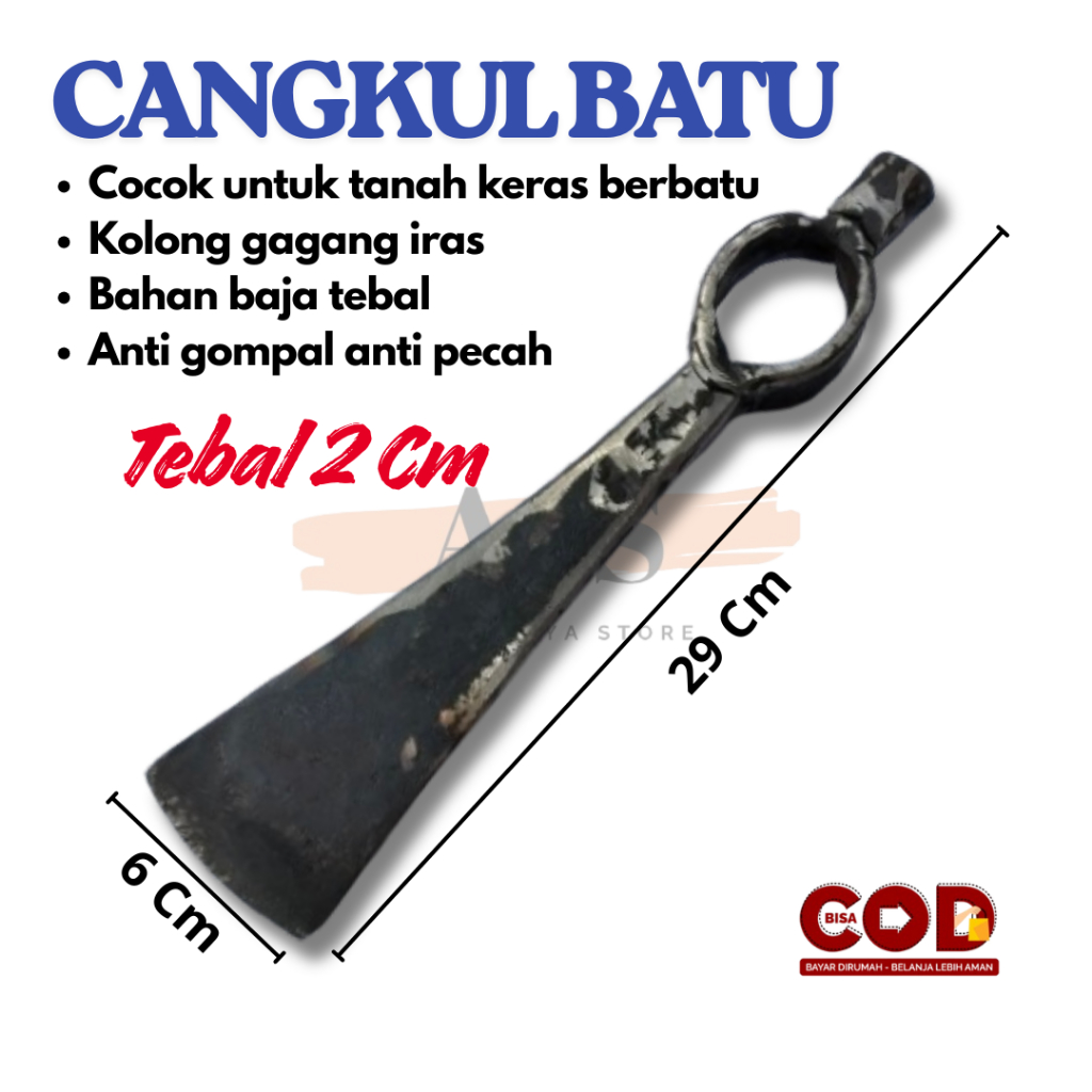 PROMO Ganco Tanah Asli Per Baja - Cangkul Baja Kecil Tebal - Ganco Baja Per Super Kuat