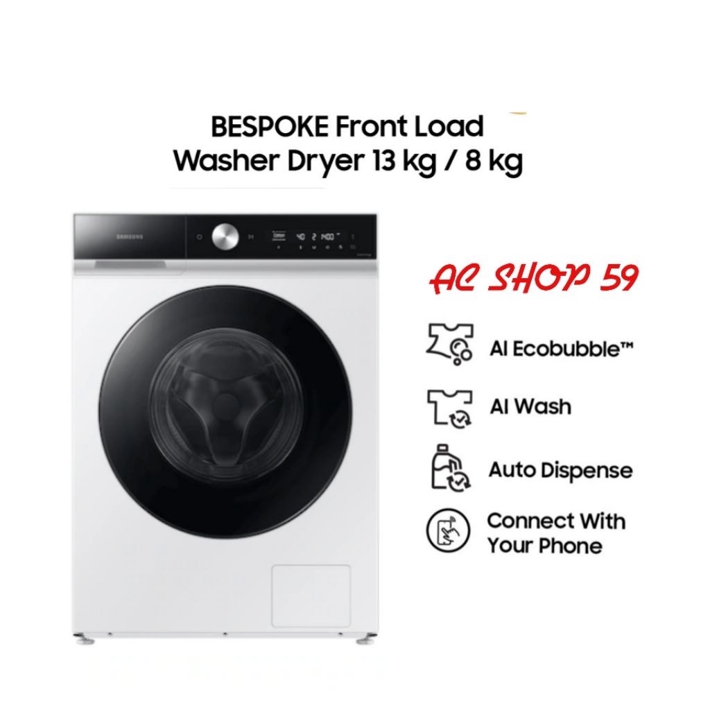 SAMSUNG WD13BB944GDESE BESPOKE Front Loading Washer Dryer Combo 13/8Kg New
