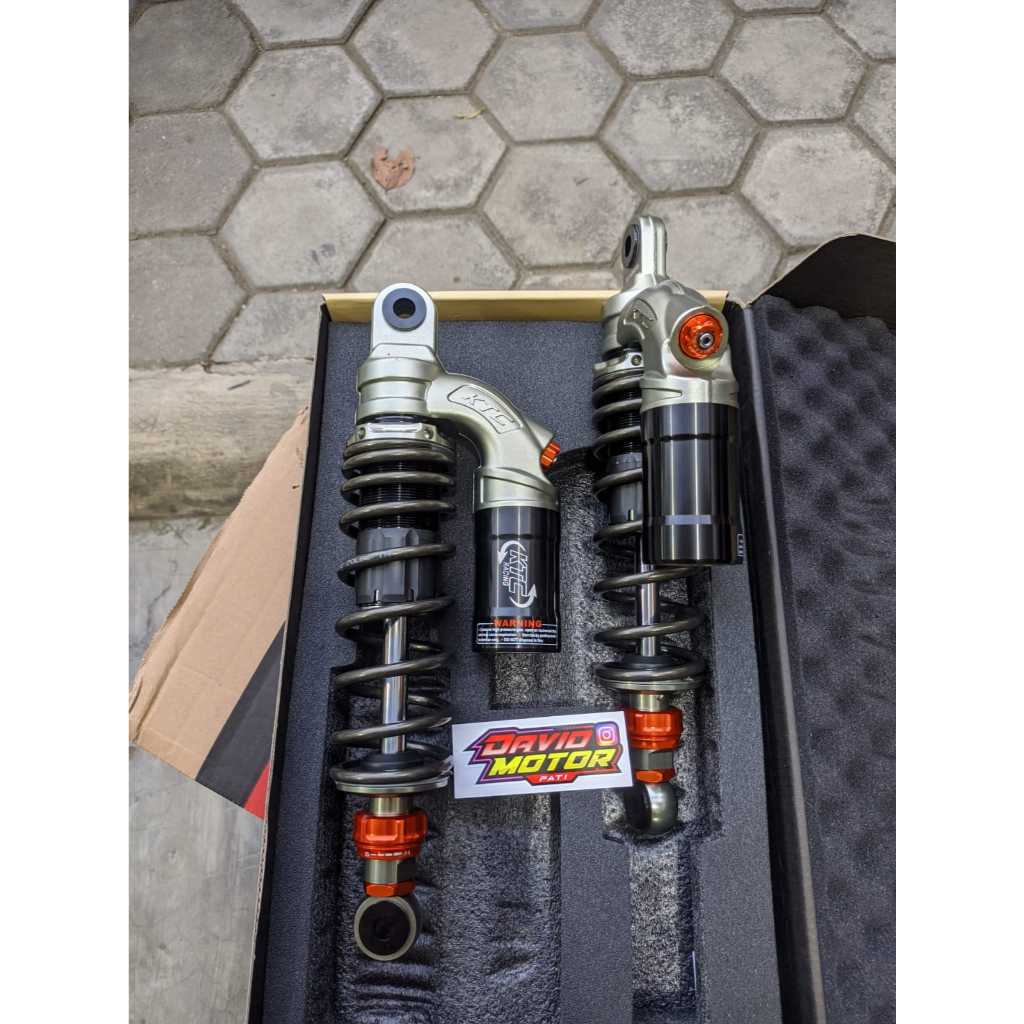 SHOCK SHOCKBREKER BELAKANG KTC EVO TITANIUM GREY 320 MM KLIK DOUBLE KLIK CB TIGER GL HEREX RX KING R