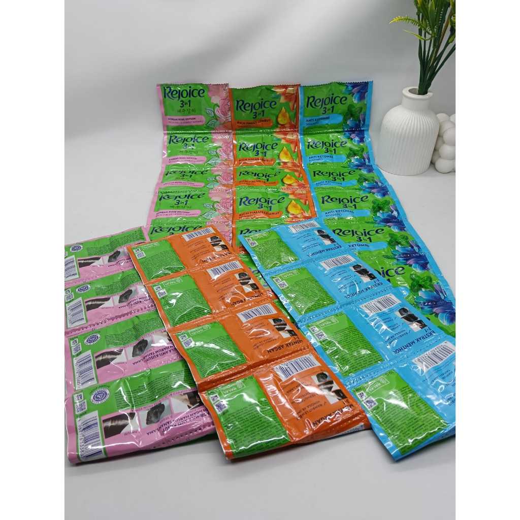 SHAMPO REJOICE 3 IN 1 SACHET 1 RENTENG ALL VARIAN
