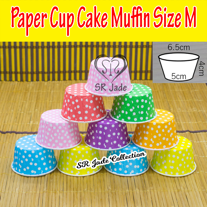 Paper Cup CupCake Muffin Cake Case List Anti Lengket Kertas Alas M