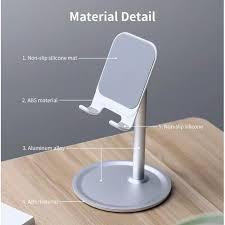 Liftable Foldable Phone Holder Stand Hp Meja Folding Holder Holder Hp Mobile Phone Metal Aluminium