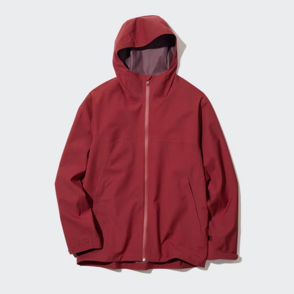 Uniqlo Men's BLOCKTECH Parka Red 3D Cut XL