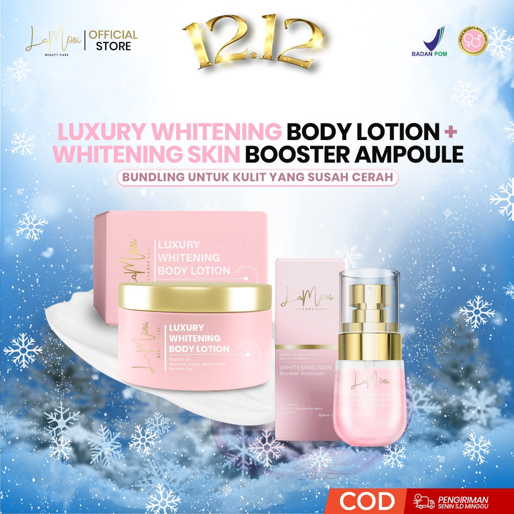 LaMooi - Luxury Whitening Body Lotion + Booster Whitening Body AMPOULE