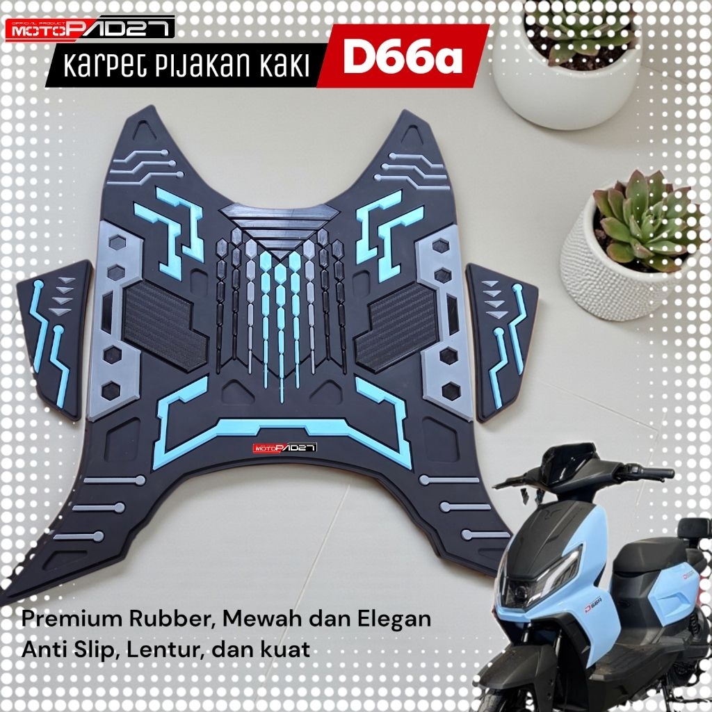 Motopad27 premium rubber Karpet D66a pijakan kaki uwinfly D66a