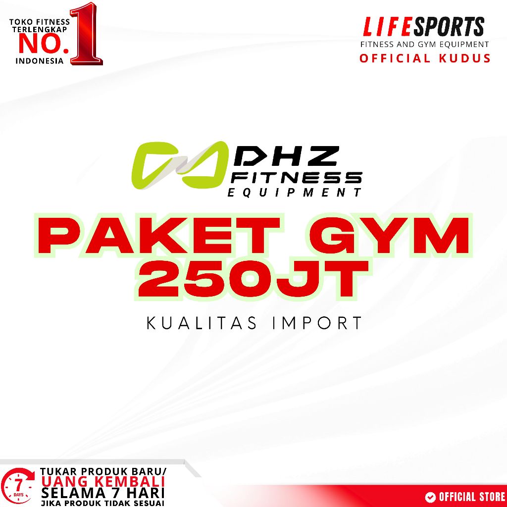 Lifesports Alat Fitness Paket Alat Gym Dhz Machine 250 Juta Import Commercial