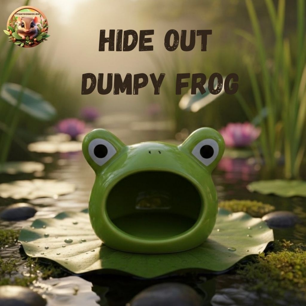 Hideout Dumpy Frog | Tempat Sembunyi Bentuk Katak | Tempat Tidur Dormice Hamster Hewan Lainnya