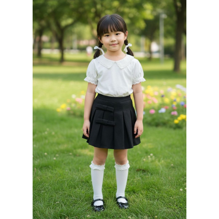 Rok Lipat Hitam, Rok Pita Anak, Rok Lipat Coklat, Rok Biku, Rok Lipit Anak Cewek