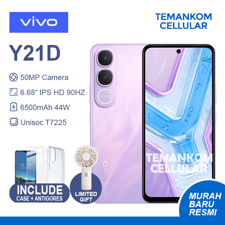 Vivo Y21D RAM 12GB 6+6 Extend RAM 6/128 6GB 128GB Extend RAM 6GB VIVO Y21 D Baru Murah Garansi RESMI