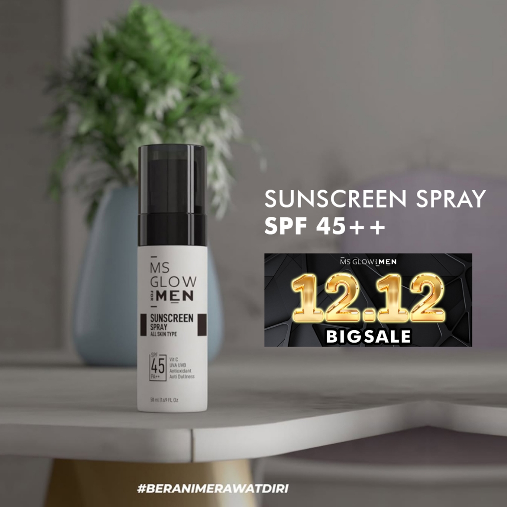 MS GLOW Sunscreen Spray | Sunscreen Pria MS Glow Men I SUNSCREEN MS GLOW MEN I SUNSCREEN SPF 50
