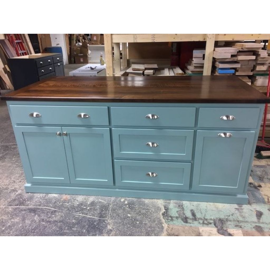 meja dapur minimalis modern, kitchen island kayu jati minimalis