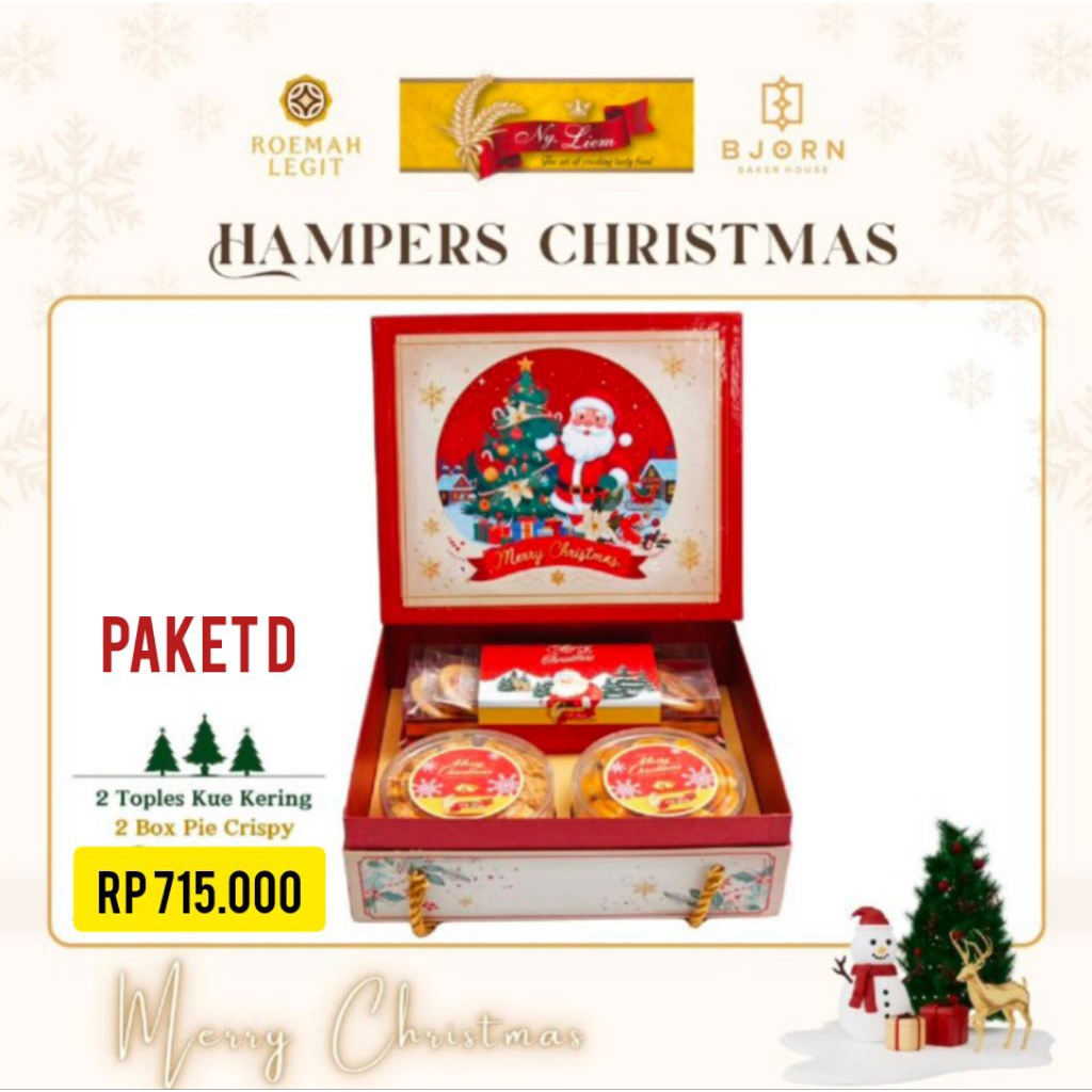 CANA EXCLUSIVE HAMPERS CHRISTMAS PAKET NATAL EKSKUSIF COOKIES KUE KERING BY NY. LIEM ENAK LEGENDARIS