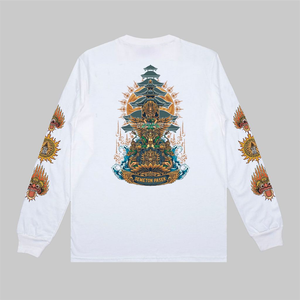 SEMETON PASEK UKIRAN BALI | NAGA GARUDA | TANGAN PANJANG | OLEH OLEH BALI | BAJU KATA KATA BALI | OL