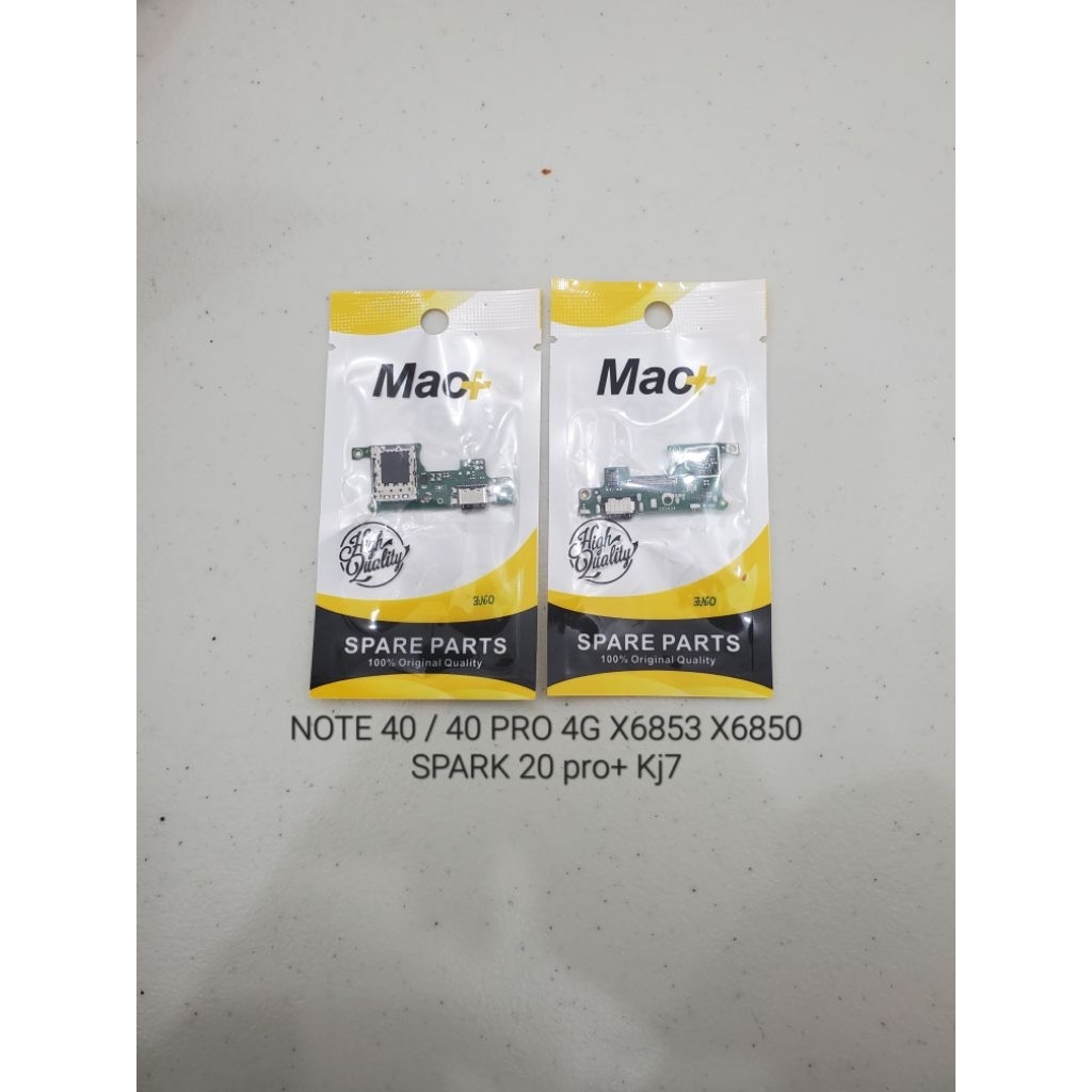 PCB CON TC + CON SIM INF NOTE 40 / 40 PRO 4G X6853 X6850 SPARK 20 PRO PLUS KJ7