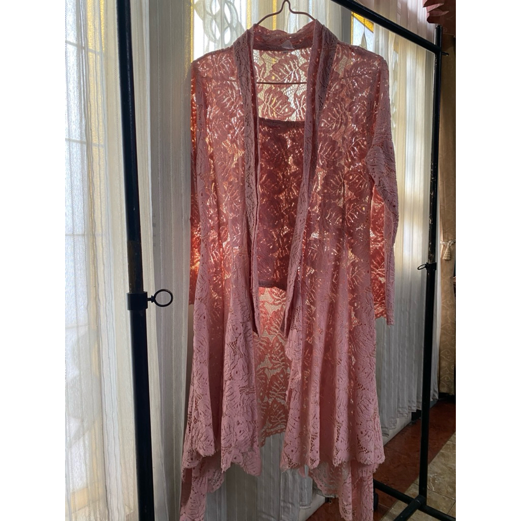 outer brokat pink size M