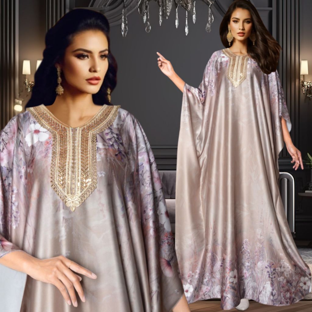 Bundayarti - Kaftan modern terbaru Armani silk motif cantik kombinasi renda