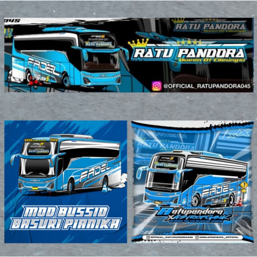 ISI 3 Stiker bus RATU PANDORA MSM Asrof stiker bus bus MSM Asrof RATU PANDORA