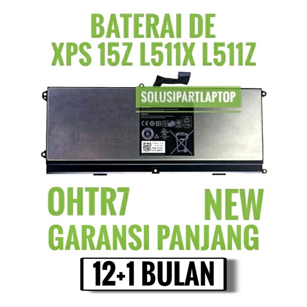 BATTERY LAPTOP DELL XPS 15z, L511x, L511z (0HTR7) (8 CELL) - ORIGINAL