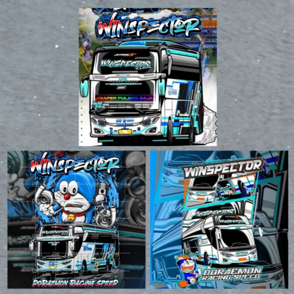 ISI 3 Stiker bus WINSPEKTOR QQ Trans stiker bis bus QQ Trans WINSPEKTOR