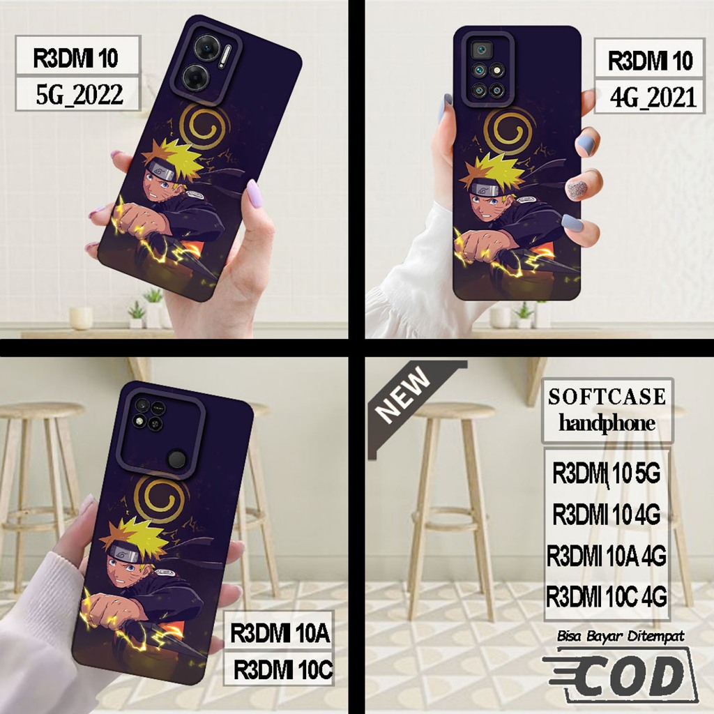 Case REDMI 10 5G ,REDMI 10 4G ,case REDMI 10A ,case REDMI 10C _Casing silikon hitam bening elastis