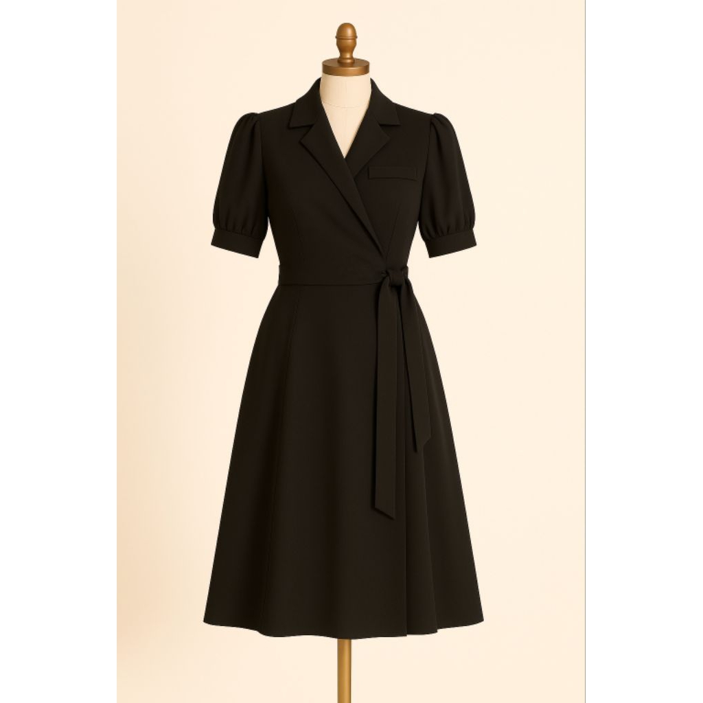 Dress Hitam / dress korea / dress wanita / terbaru / dres / elegant