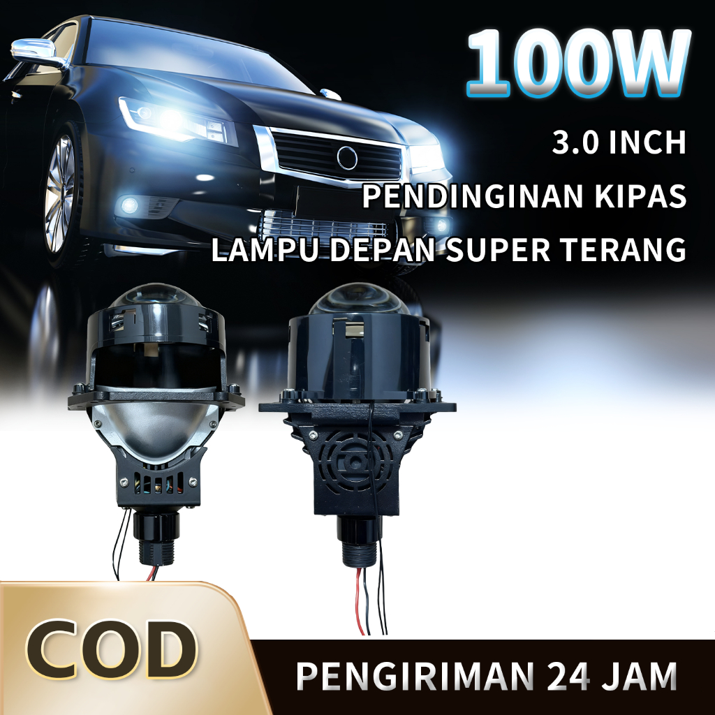 LuminoTech shop Lampu depan Lampu mobil SXC TP500 60W BlueLens Projector Biled Premium