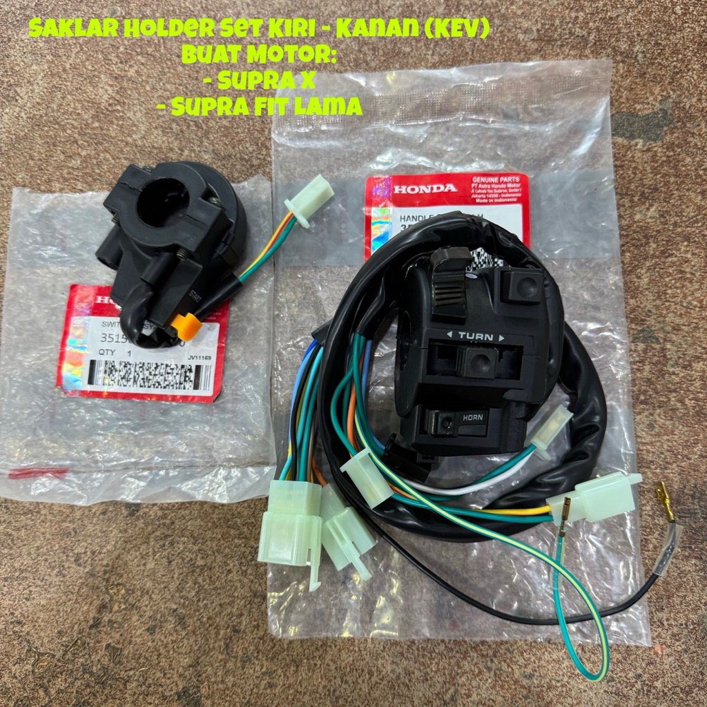 Saklar Holder Set Kiri - Kanan Buat Motor Supra x dan Supra Fit Lama Saklar Tombol Klakson Lampu Sen