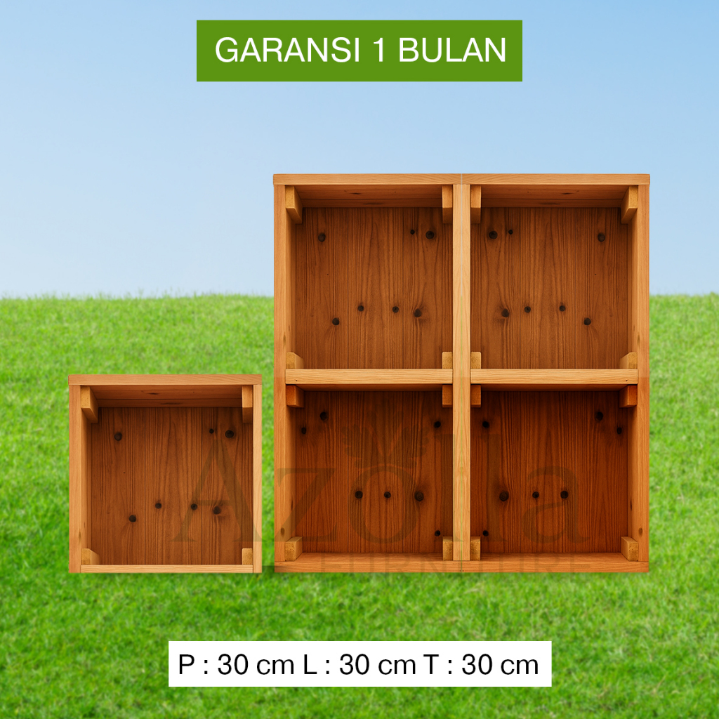 P:30 L:30 T:30 rak susun serbaguna kotak kayu kotak penyimpanan rak kotak kayu rak buku rak sepatu r