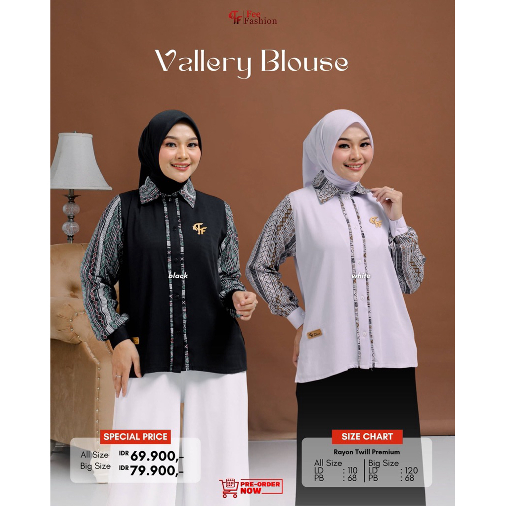 Fee Fashion - Blouse / Kemeja Wanita / Vallery Blouse Fee Fashion