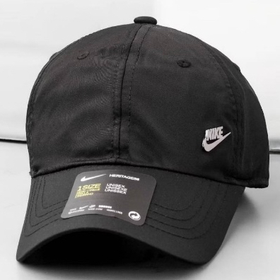TOPI BASEBALL NIKE METAL FONT ORIGINAL BLACK WHITE NAVY CAPS / TOPI PRIA WANITA / TOPI OLAHRAGA