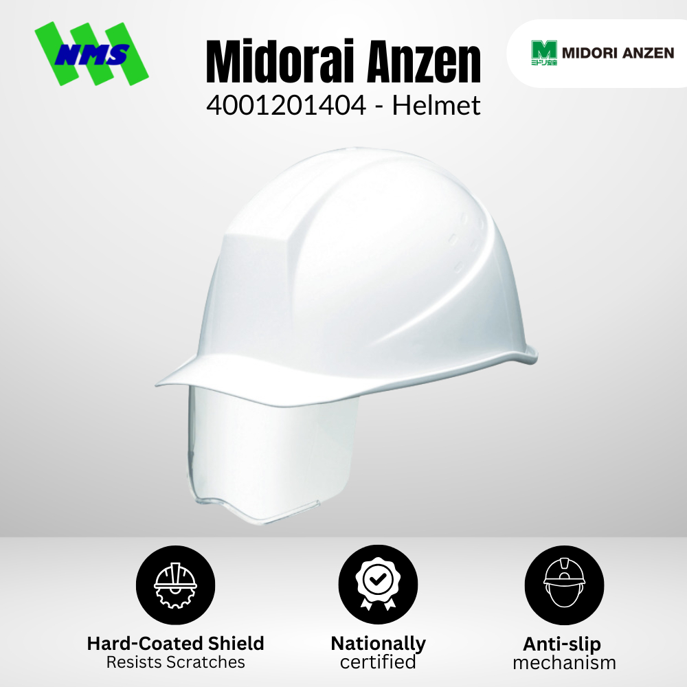Helm Proyek Midori Anzen Environmental Safety Products White Safety Helmet Putih 4001201404